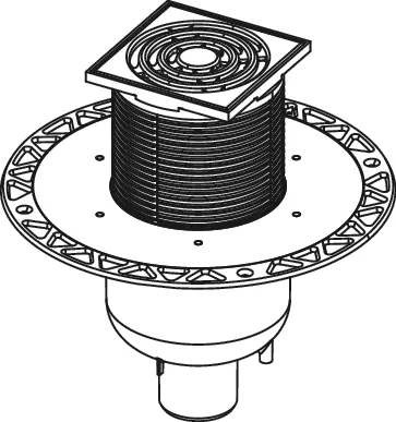 Drainpoint S 130 Boden-Ablaufset senkrecht, mit Seal System Universalflansch