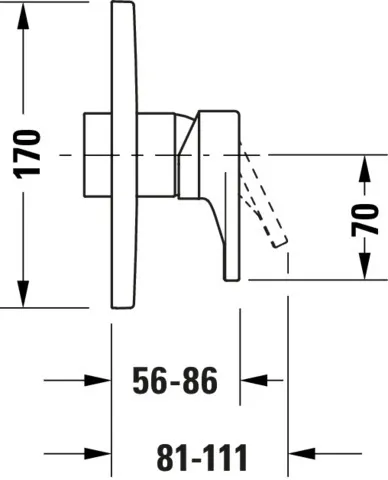 Duravit Einhand-Unterputz-Armatur „Tulum by Starck“ in Chrom Duravit Einhand-Unterputz-Armatur „Tulum by Starck“ in Chrom