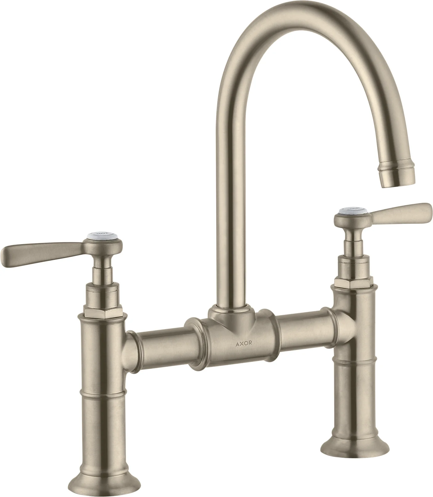 Hansgrohe AXOR Montreux 2-Griff Waschtischarmatur mit Hebelgriff in Chrom, Ausladung 175 mm, Auslaufhöhe 224 mm Hansgrohe AXOR Montreux 2-Griff Waschtischarmatur mit Hebelgriff in Chrom, Ausladung 175 mm, Auslaufhöhe 224 mm