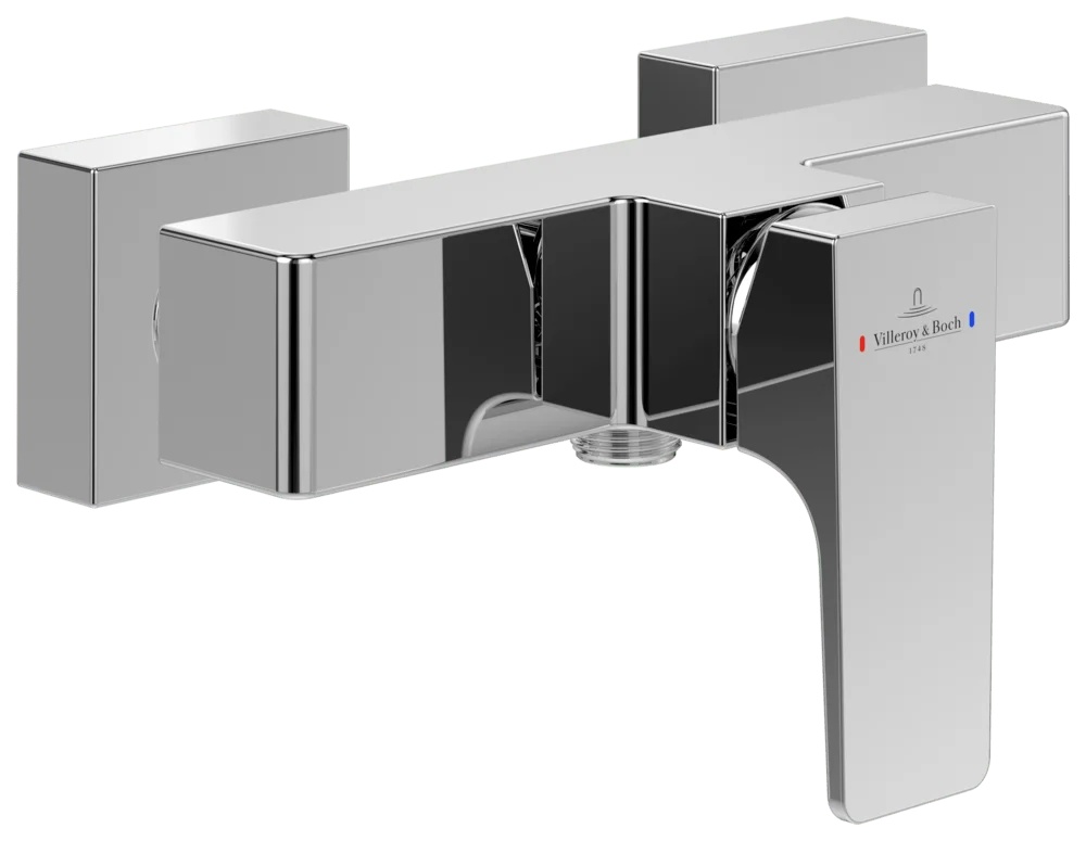 Villeroy & Boch Architectura Square Einhebel-Dusch Armatur TVS125001000, 210x112x122mm Chrom