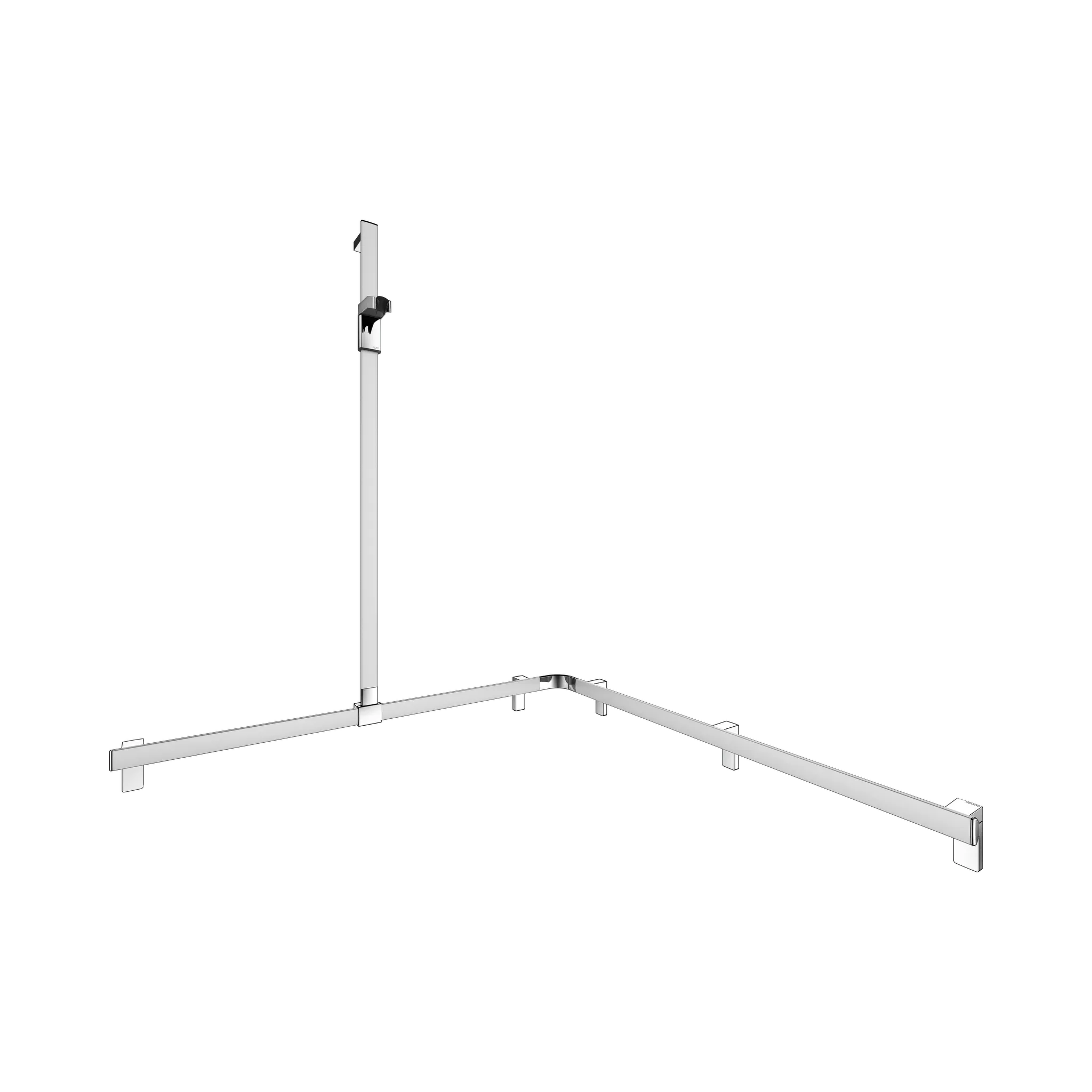 KEUCO AXESS Duschhandlauf mit Brausestange links 1140/1140/1300 mm silber-eloxiert