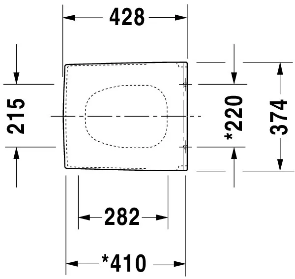 Duravit WC-Sitz „Vero“ 34 × 42,8 × 4,5 cm in Weiß Hochglanz