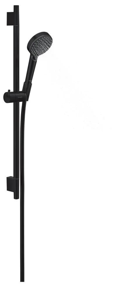 Hansgrohe Vernis Blend Brauseset Vario EcoSmart, 100 mm, mattschwarz, 718 mm Brausestange, Rain & IntenseRain Strahlarten Hansgrohe Vernis Blend Brauseset Vario EcoSmart, 100 mm, mattschwarz, 718 mm Brausestange, Rain & IntenseRain Strahlarten