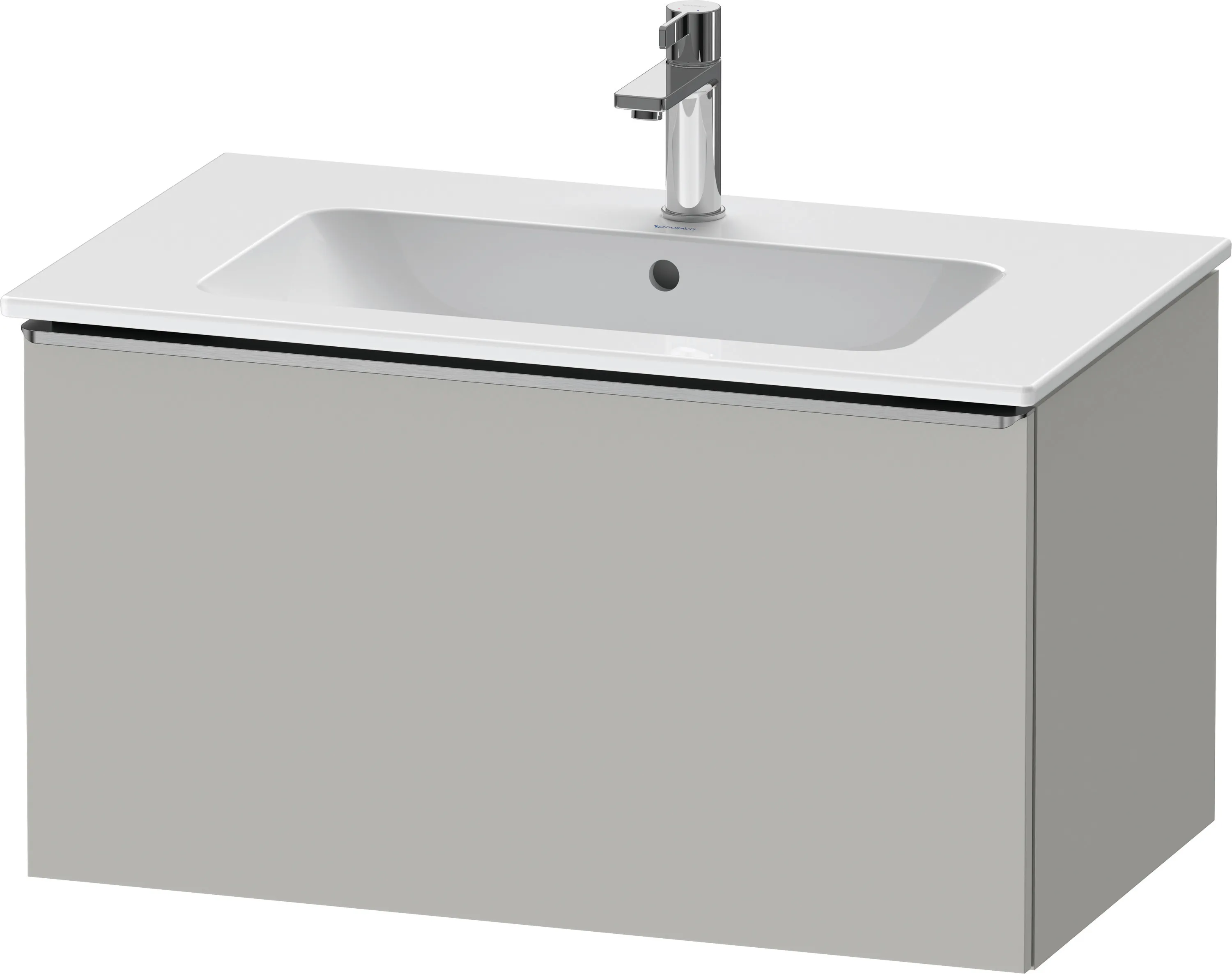 Duravit Waschtischunterschrank wandhängend „D-Neo“ 81 × 44 × 46,2 cm Betongrau Matt