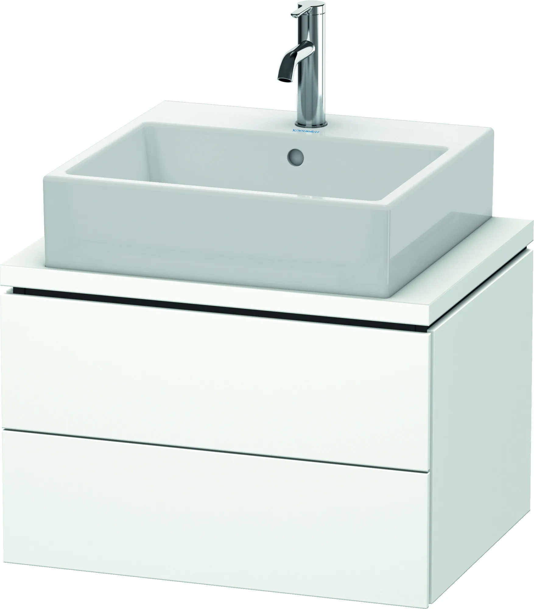 Duravit Waschtischunterschrank wandhängend „L-Cube“ 62 × 40 × 47,7 cm Weiß Matt
