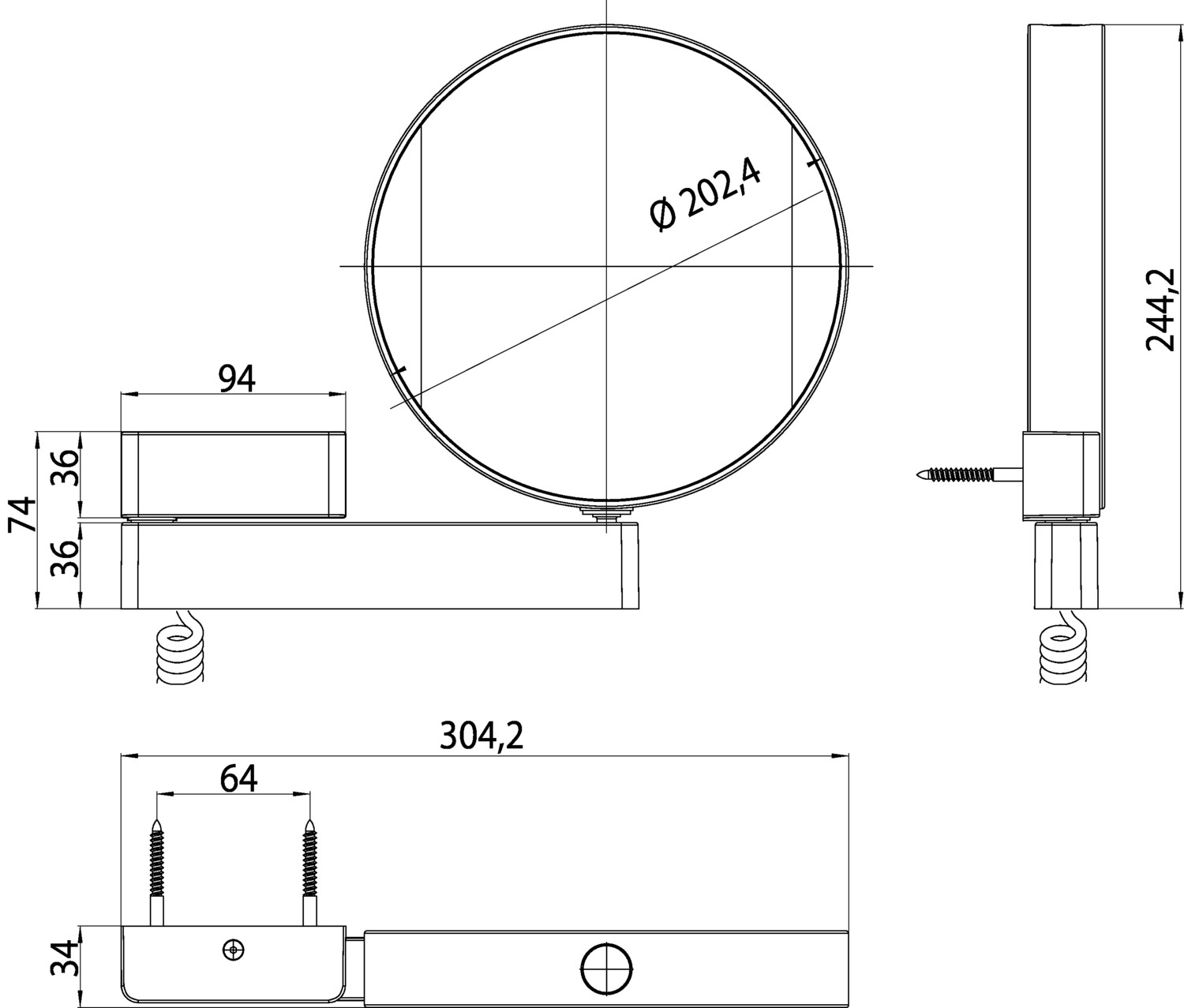 emco LED-Kosmetikspiegel „prime“ Rund in chrom