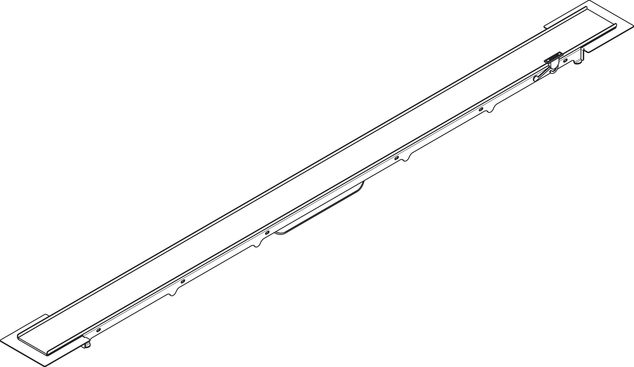 RainDrain Rock Duschrinne 1000 mm kürzbar und befliesbar