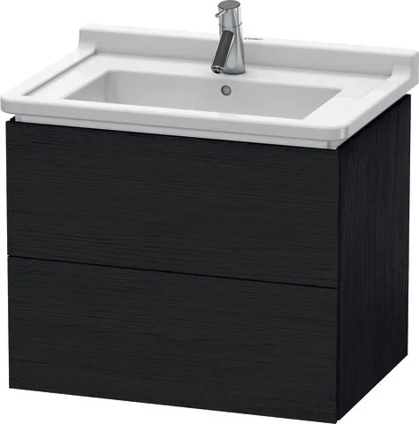 Duravit Waschtischunterschrank wandhängend „L-Cube“ 67 × 55,8 × 46,9 cm Eiche Schwarz Duravit Waschtischunterschrank wandhängend „L-Cube“ 67 × 55,8 × 46,9 cm Eiche Schwarz