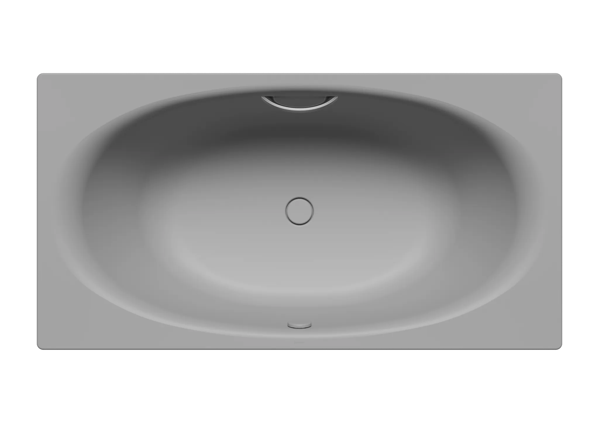 Kaldewei Badewanne „Ellipso Duo“ rechteck 190 × 100 cm, mit Grifflochbohrungen in cool grey 30