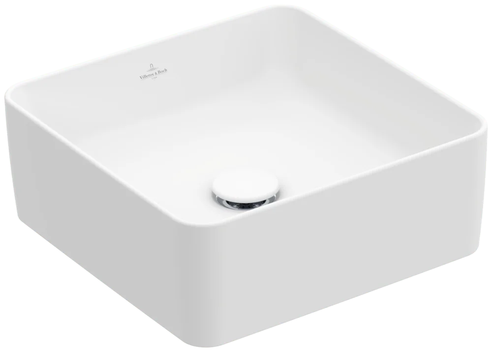 Villeroy & Boch Aufsatzwaschbecken Collaro, quadratisch, 380x145 mm, Stone White CeramicPlus Villeroy & Boch Aufsatzwaschbecken Collaro, quadratisch, 380x145 mm, Stone White CeramicPlus