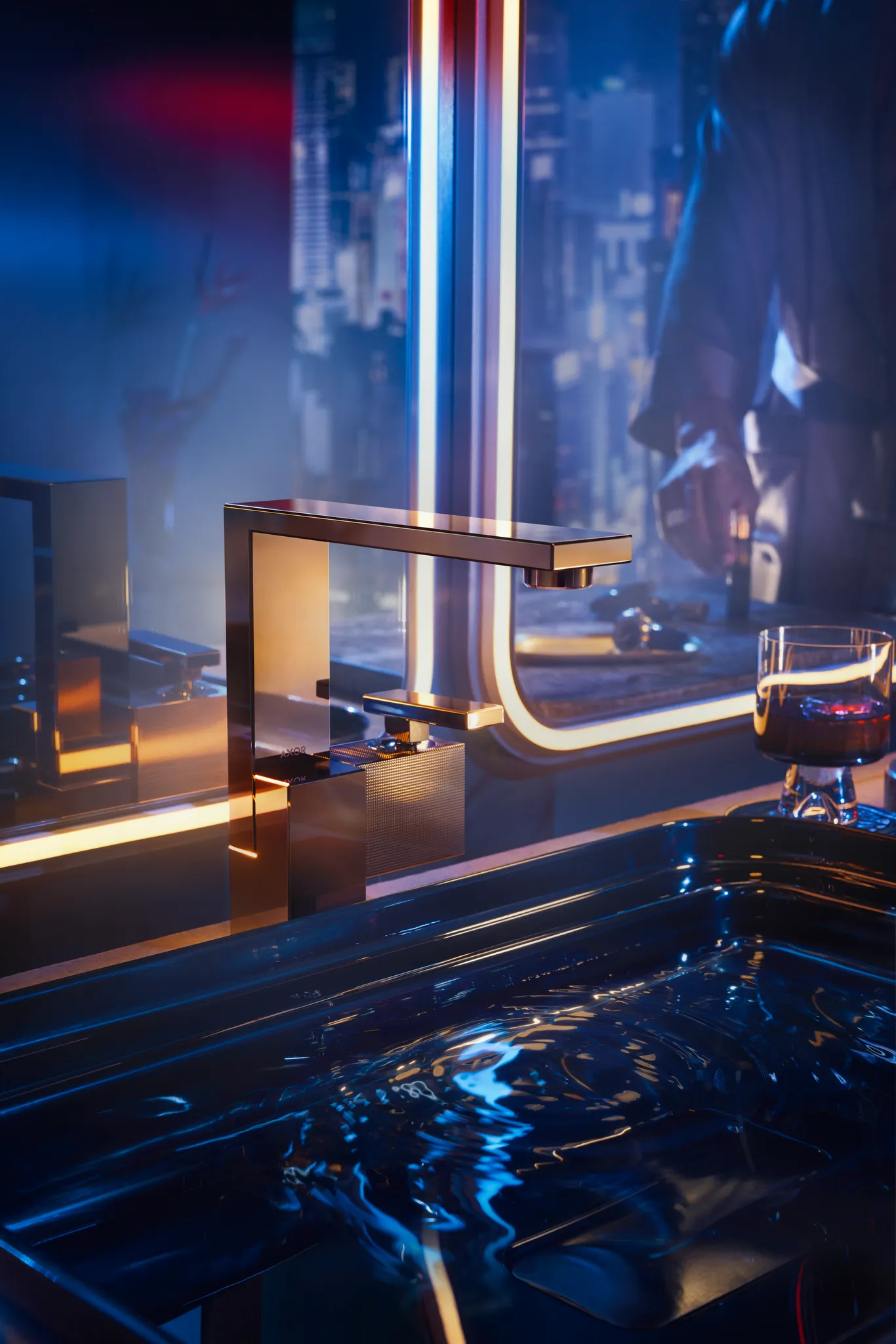 Waschtischmischer 190 Axor Edge Diamantschliff chrom Waschtischmischer 190 Axor Edge Diamantschliff chrom