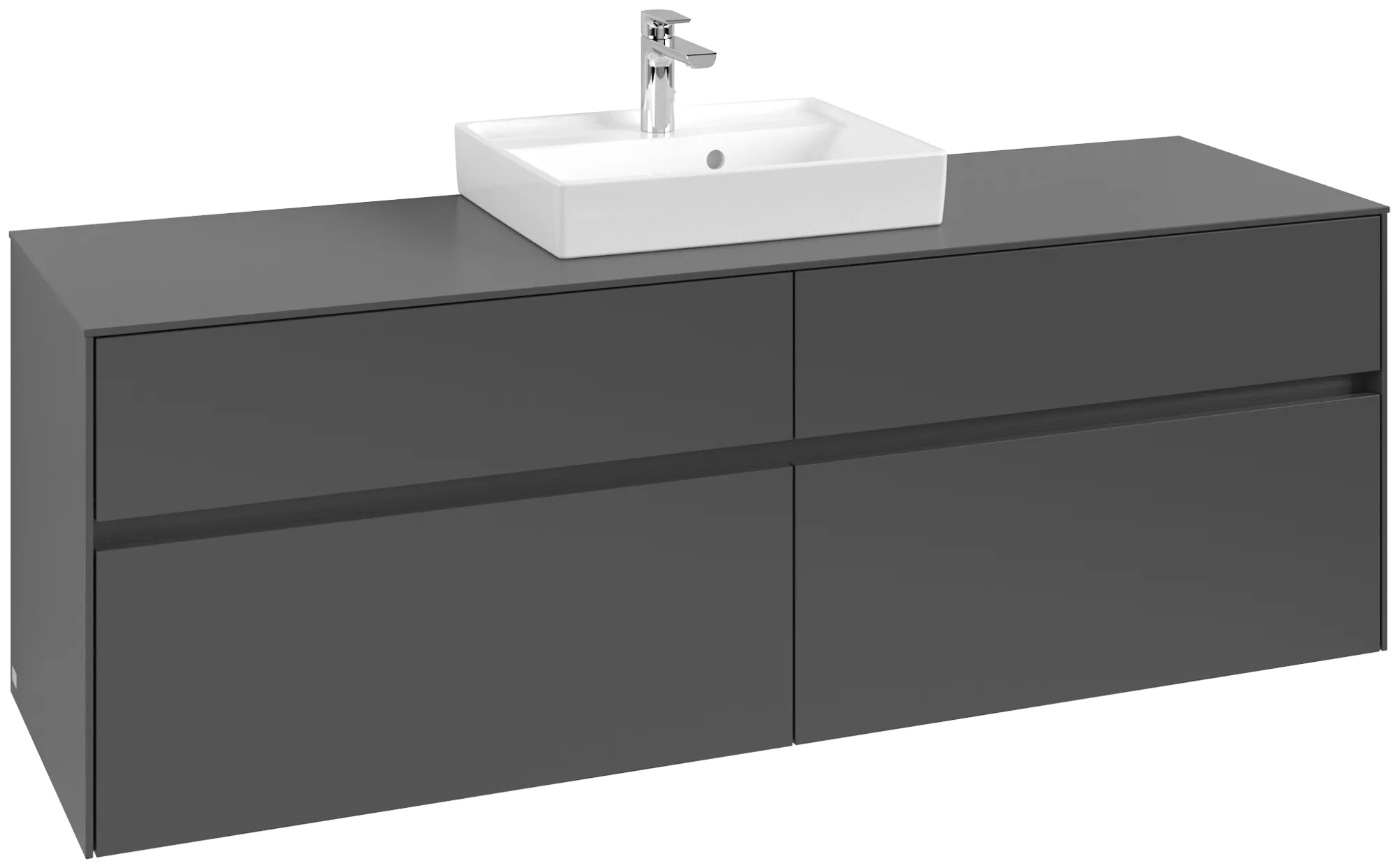 Villeroy & Boch Collaro Waschbeckenunterschrank C07700, 1600x548x500mm, 4 Auszüge, Graphite