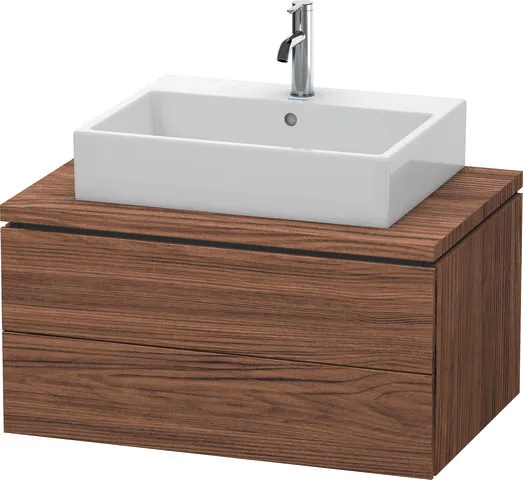 Duravit Waschtischunterschrank wandhängend „L-Cube“ 82 × 40 × 54,7 cm Nussbaum Dunkel Duravit Waschtischunterschrank wandhängend „L-Cube“ 82 × 40 × 54,7 cm Nussbaum Dunkel