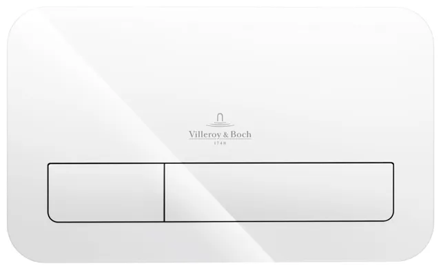 WC-Betätigungsplatte ViConnect Installationssysteme 922400, 179 x 75 x 276 mm, 2-Mengen-Spülung, Glass Glossy White