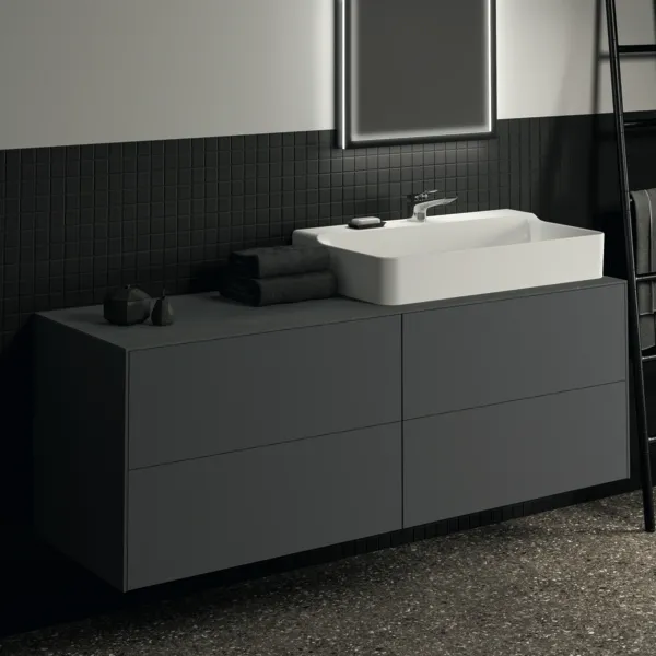 Ideal Standard Waschtischunterschrank Conca, 4 Auszüge, anthrazit