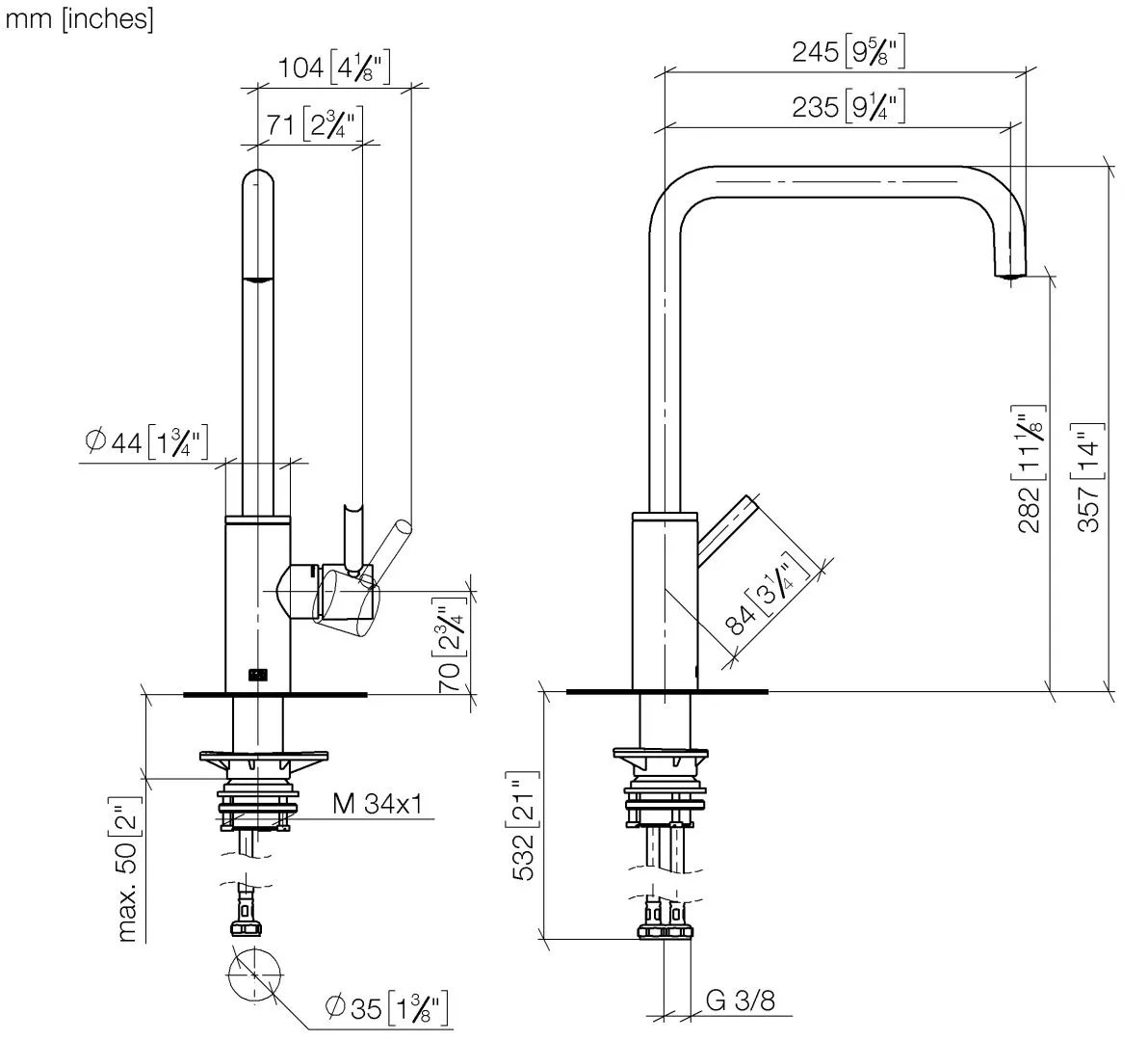 Einhebelmischer META SQUARE Chrom 33815861