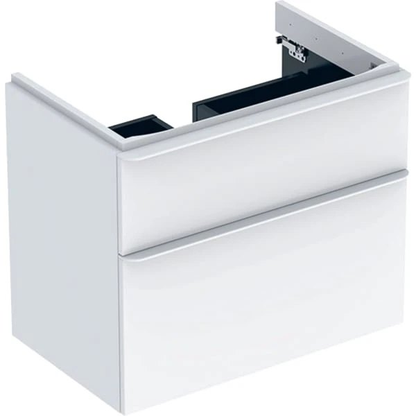 Smyle Square Unterschrank für Waschtisch, mit zwei Schubladen: 73.4x61.7x47cm, weiß