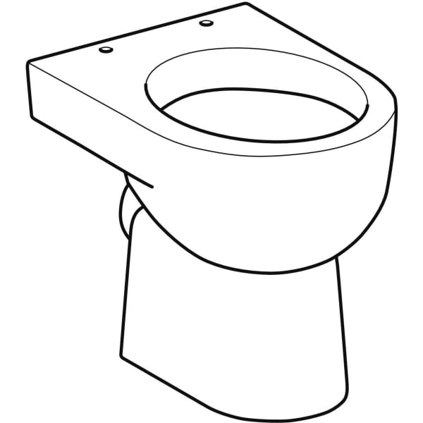 Stand-Flachspül-WC „Renova“ 35,5 × 41 × 47,5 cm, mit Spülrand