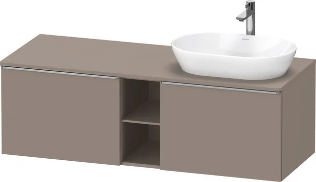 Duravit Waschtischunterschrank wandhängend „D-Neo“ 140 × 45,9 × 55 cm in Basalt Matt