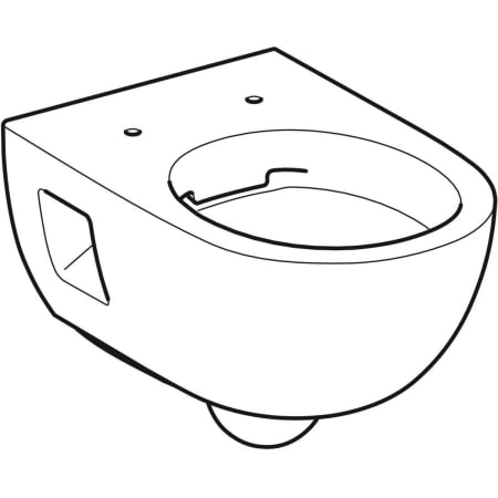 Wand-Tiefspül-WC „Renova Premium“ teilgeschlossene Form mit KeraTect®