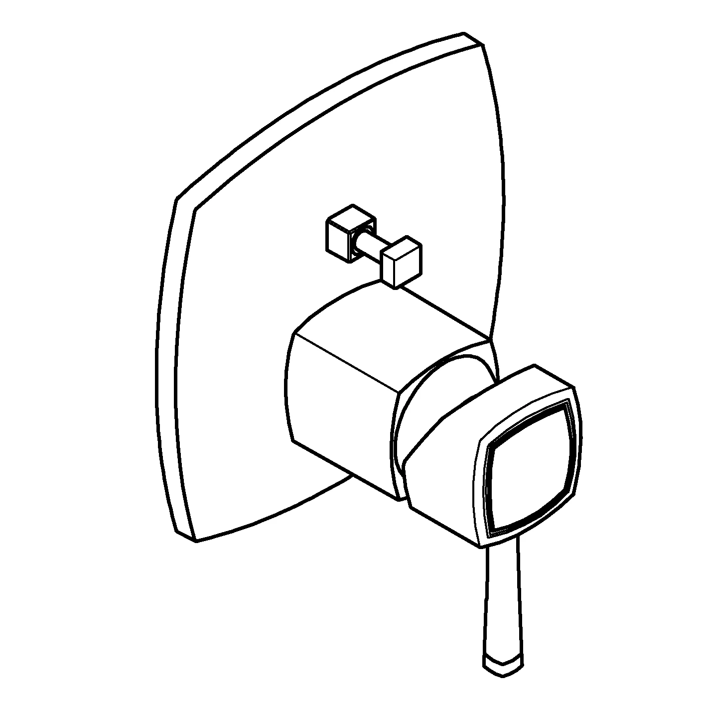 Einhand-Wannenbatterie Grandera 24260, Fertigmontageset für Rapido SmartBox, chrom