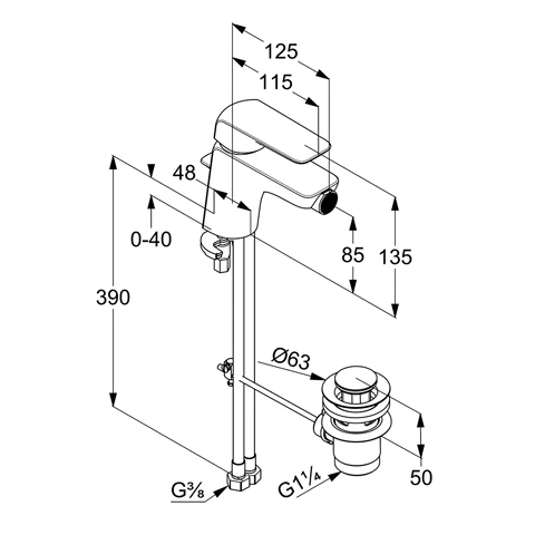 AMEO BidetEHM DN 15 chrom AMEO BidetEHM DN 15 chrom