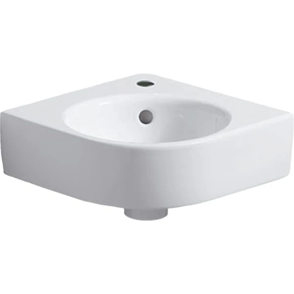 Eckwaschtisch „Renova Compact“, mit Überlauf 45 × 39,5 cm Eckwaschtisch „Renova Compact“, mit Überlauf 45 × 39,5 cm