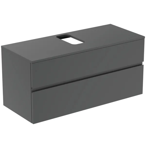 Ideal Standard Waschtischunterschrank Finesse Auschnitt mitte 1202x505x558mm 2 Auszüge Anthrazit matt Ideal Standard Waschtischunterschrank Finesse Auschnitt mitte 1202x505x558mm 2 Auszüge Anthrazit matt