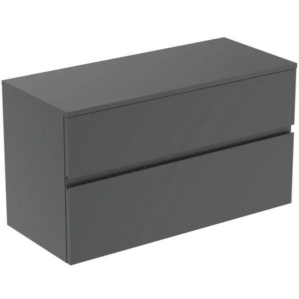 Ideal Standard Waschtischunterschrank „Finesse“ 100,2 × 55,8 × 44 cm Anthrazit matt lackiert Ideal Standard Waschtischunterschrank „Finesse“ 100,2 × 55,8 × 44 cm Anthrazit matt lackiert