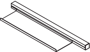 HEWI Ablage pulverbeschichtet in 48,2 × 2,5 × 10,2 cm