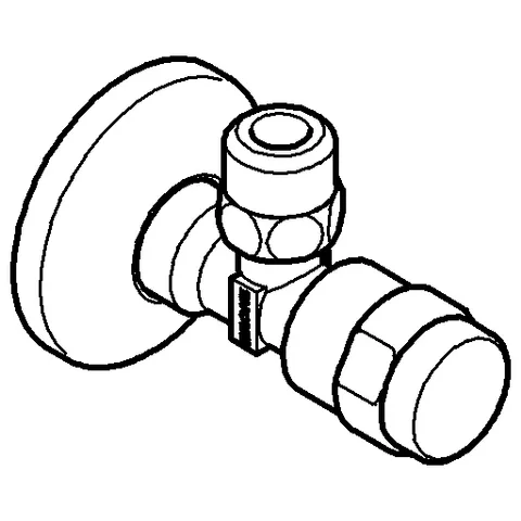 Eckventil Egaplus 41263, DN 15, Wandanschluss 1/2'', Abgang 3/8'', mit Längenausgleich, mit Quetschverschraubung Ø 10 mm, Markierung neutral, chrom Eckventil Egaplus 41263, DN 15, Wandanschluss 1/2'', Abgang 3/8'', mit Längenausgleich, mit Quetschverschraubung Ø 10 mm, Markierung neutral, chrom