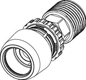 TECElogo-Ax Übergangsnippel Dimension 16 × R 1/2″, Siliziumbronze