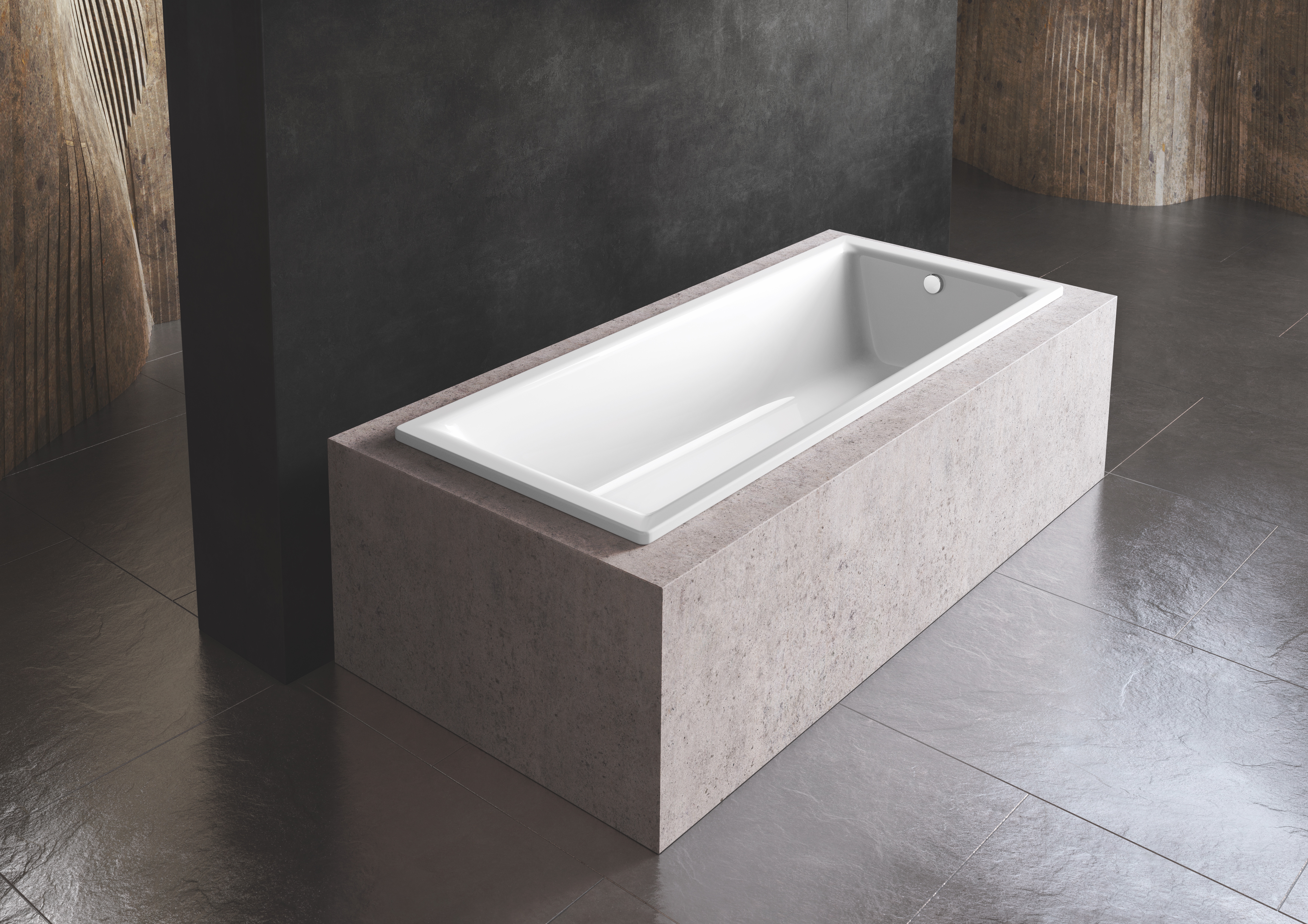 Kaldewei Badewanne „Puro“ rechteck 170 × 70 cm, ohne Grifflochbohrungen mit Überlaufbohrung, in alpinweiß
