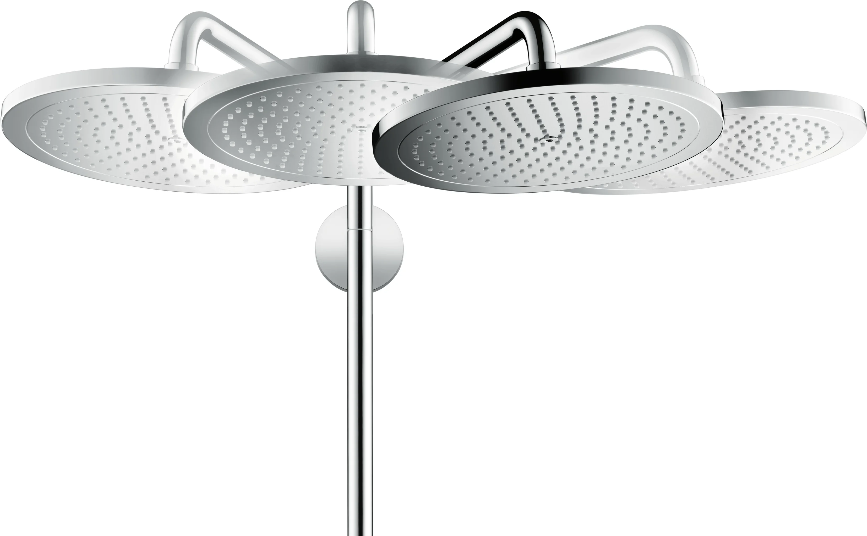 Hansgrohe Croma Select S Showerpipe 280 chrom, 1-Jet mit Thermostat, RainAir Strahl, 400 mm Brausearmlänge, höhenverstellbare Handbrausehalterung