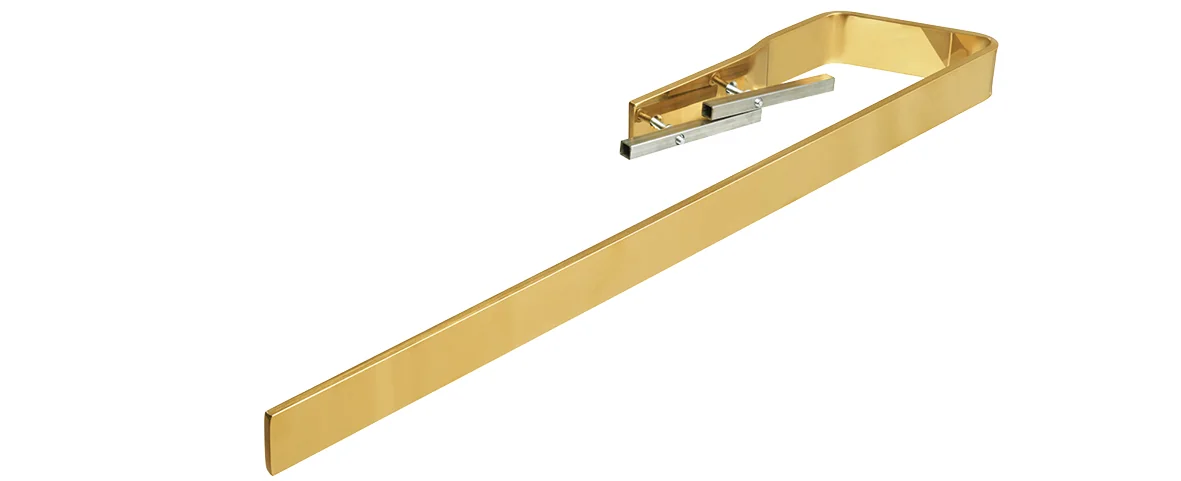 BEMM Handtucharm Plawa Purline, gold spiegelpoliert, Länge 475 mm, Höhe 40 mm, Tiefe ca. 50 mm