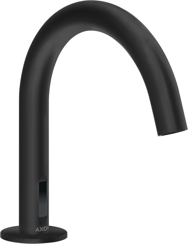 Hansgrohe AXOR Uno Waschtischmischer Elektronik, mattschwarz, Ausladung 148 mm, Normalstrahl, max. Durchfluss 3,5 l/min