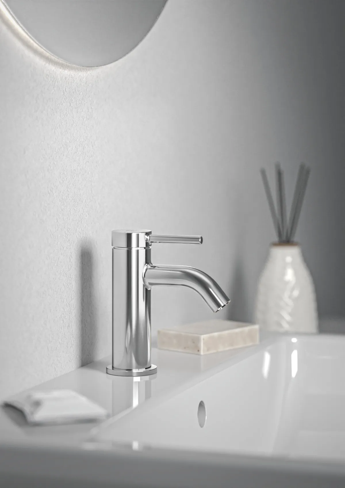 Waschtischarmatur Ceraline Nuovo Ausladung 90mm ohne Ablaufgarnitur BlueStart Chrom Waschtischarmatur Ceraline Nuovo Ausladung 90mm ohne Ablaufgarnitur BlueStart Chrom