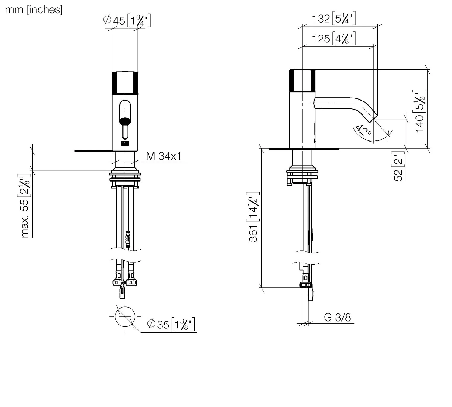 Waschtischarmatur mit elektronischer Öffnungs- und Schließfunktion ohne Ablaufgarnitur META Chrom 44511660 Waschtischarmatur mit elektronischer Öffnungs- und Schließfunktion ohne Ablaufgarnitur META Chrom 44511660