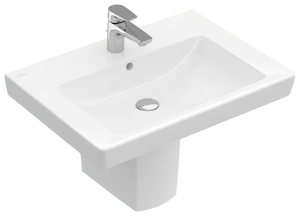 Villeroy & Boch Subway 2.0 Waschbecken, 650x470x180 mm, weiß Alpin CeramicPlus, glänzend, mit Überlauf, Wandmontage Villeroy & Boch Subway 2.0 Waschbecken, 650x470x180 mm, weiß Alpin CeramicPlus, glänzend, mit Überlauf, Wandmontage