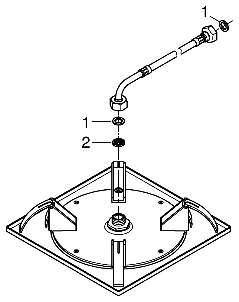 Deckenbrause Rainshower Aqua 10" 26874, 1 Strahlart, Metall, 254 × 254 mm, chrom Deckenbrause Rainshower Aqua 10" 26874, 1 Strahlart, Metall, 254 × 254 mm, chrom