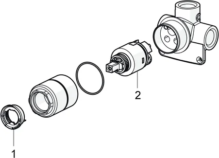 HansaVARIO UP-Rohbauset Brausearmatur HansaVARIO 5050 DN15 HansaVARIO UP-Rohbauset Brausearmatur HansaVARIO 5050 DN15