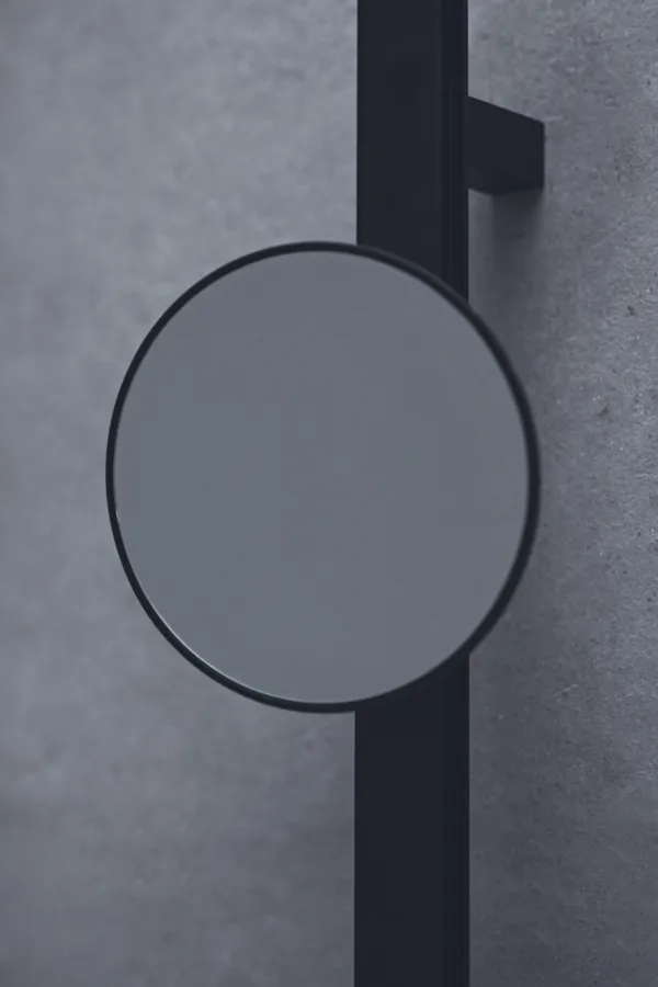Ideal Standard Beauty Bar Accessoires-Kombination Alu+ S700 mit Spiegel Durchmesser 200mm Silk Black