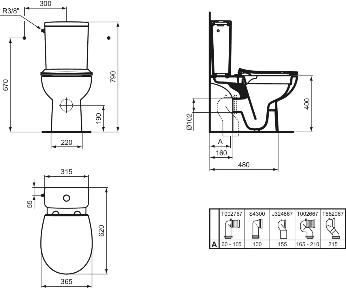 WC-Paket Eurovit mit Standtiefspül-WC Spülkasten Zulauf oben und WC-Sitz Weiß WC-Paket Eurovit mit Standtiefspül-WC Spülkasten Zulauf oben und WC-Sitz Weiß