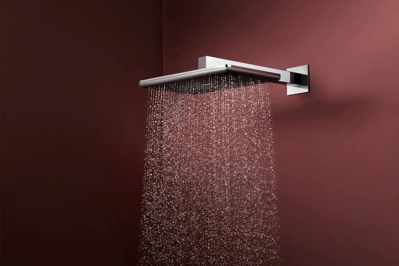 Hansgrohe Raindance Alive Q Kopfbrause, Chrom, 214 x 343 mm, verstellbarer Winkel, DropGuard, RainAir oder PowderRain Strahlart Hansgrohe Raindance Alive Q Kopfbrause, Chrom, 214 x 343 mm, verstellbarer Winkel, DropGuard, RainAir oder PowderRain Strahlart