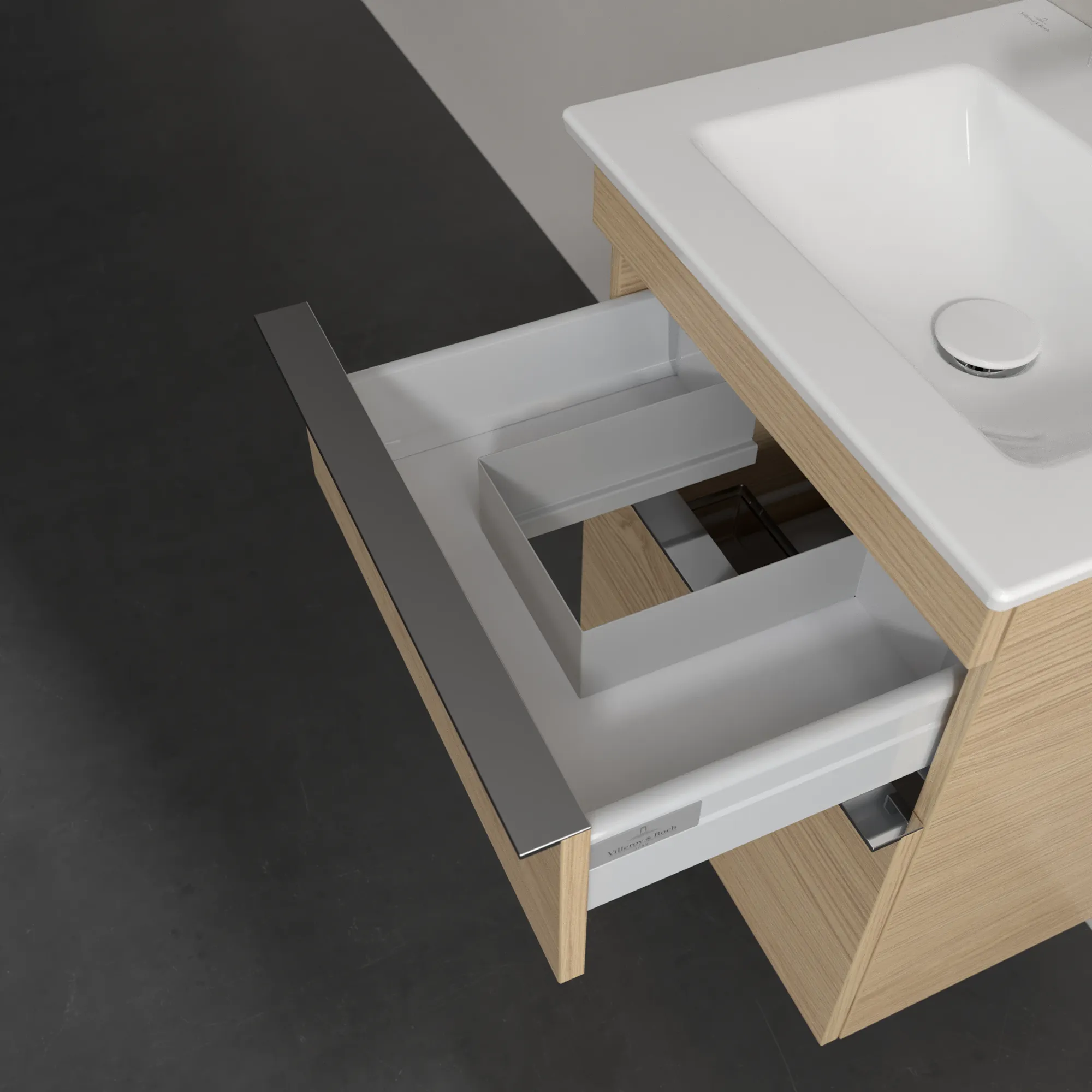 Villeroy & Boch Waschtischunterschrank „Venticello“ für Schrankwaschtisch 466 × 590 × 425 mm Nordic Oak, für Becken mittig Villeroy & Boch Waschtischunterschrank „Venticello“ für Schrankwaschtisch 466 × 590 × 425 mm Nordic Oak, für Becken mittig