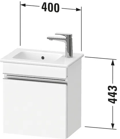 Duravit Waschtischunterschrank „Sivida“ 40 × 44,3 × 28,7 cm in Weiß Matt