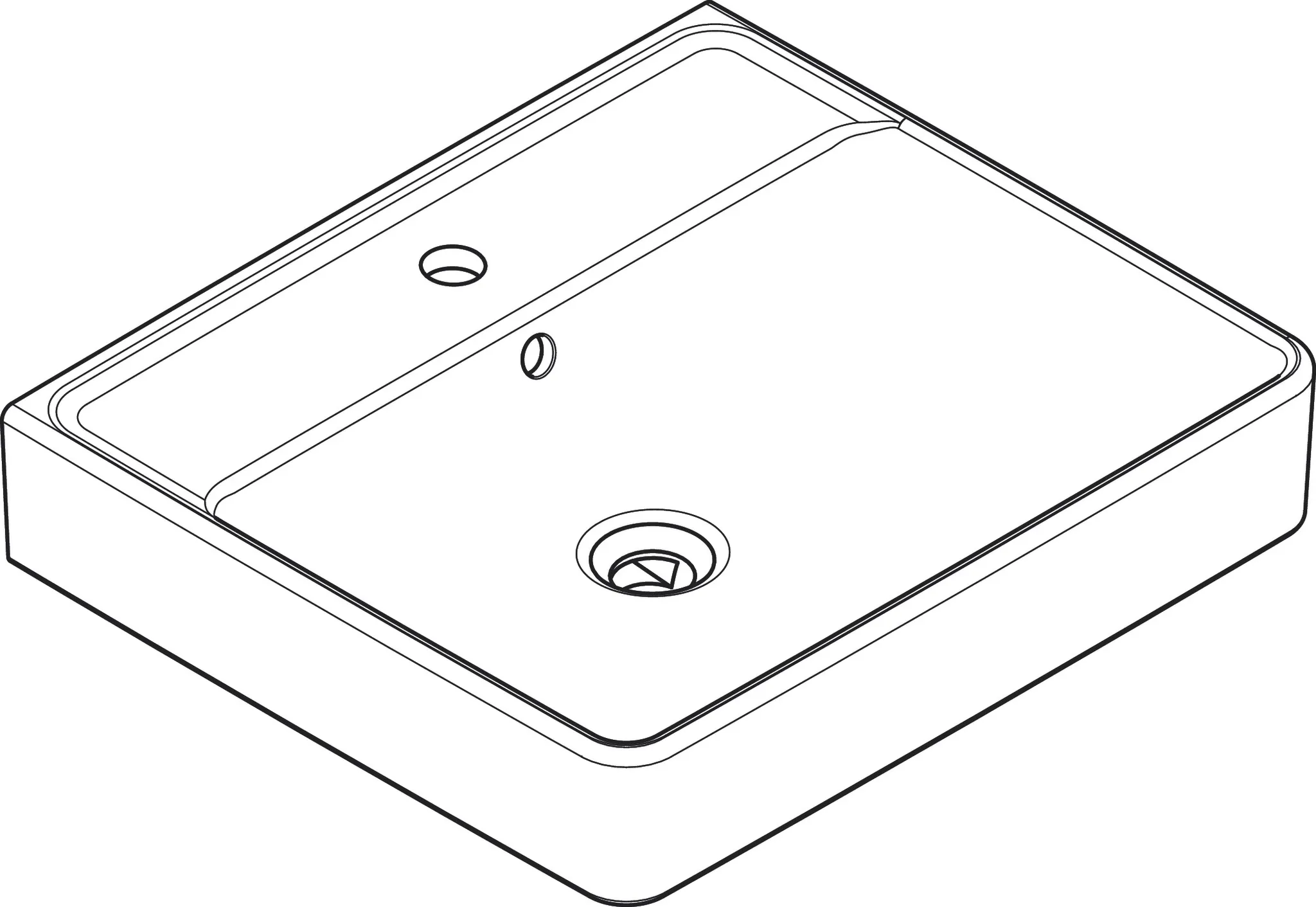 Waschbecken „Xanuia Q“, Hahnlochposition mittig in Weiß Waschbecken „Xanuia Q“, Hahnlochposition mittig in Weiß