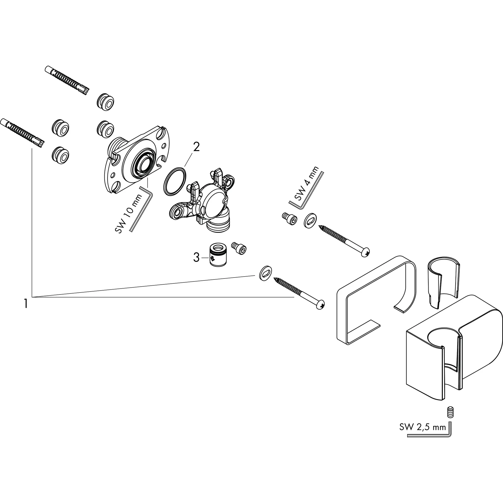 Hansgrohe AXOR One Portereinheit, Chrom Hansgrohe AXOR One Portereinheit, Chrom