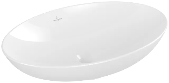 Villeroy & Boch Aufsatzwaschtisch aus TitanCeram „Loop & Friends“ 620 × 420 × 150 mm, ohne Hahnlochbohrung in Weiß Alpin Villeroy & Boch Aufsatzwaschtisch aus TitanCeram „Loop & Friends“ 620 × 420 × 150 mm, ohne Hahnlochbohrung in Weiß Alpin