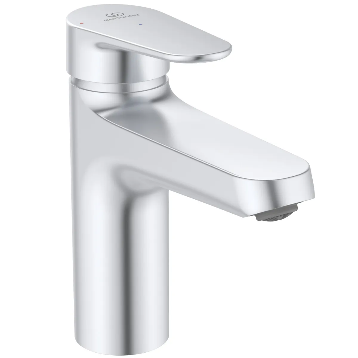 Ideal Standard Waschischarmatur Alu+ BlueStart mit Ablaufgarnitur Silver